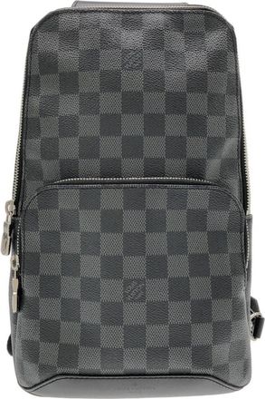 Louis Vuitton Dark Gray Graphite Coated Canvas Shoulder Bag (Pre-Owned)