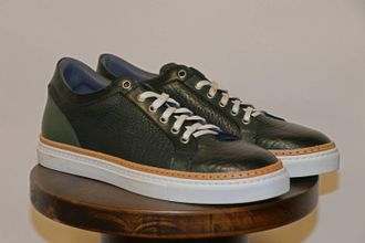 Scarpe di Bianco Mens Monti Sneaker In Bisonte Selva