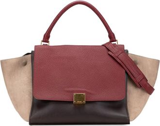 Celine Borsa a tracolla Trapeze media in pelle tricolore 2015 - Rosso