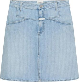 Closed Stover-X Midi Rok - Dames - Spijkerrokken - Blauw - W30 - Katoen - Rokken