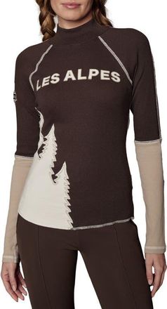 Alp N Rock Lucy Mock Neck Knit Top in Coffee at Nordstrom, Size X-Large