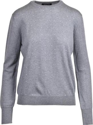 Fabiana Filippi Virgin Wool Crewneck Sweater - Grey