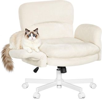 Woltu Woltu Silla De Oficina Silla Con Reposabrazos Ajustables En 5 Niveles, Giratoria De Chenilla Silla Con Rudas Sillon Para Trabajo Silla Altura Ajustabl