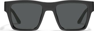 Quay Fast Lane 52mm Square Sunglasses in Black/Smoke at Nordstrom