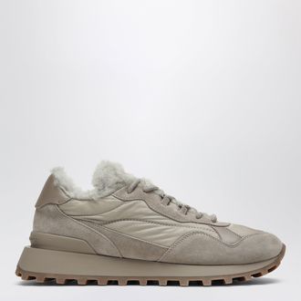 Brunello Cucinelli Runners Ice sneakers in suede and techno cotton