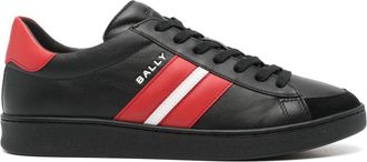 Bally logo-print leather sneakers - men - Calf Leather/Rubber/Calf Leather - 42.5 - Black