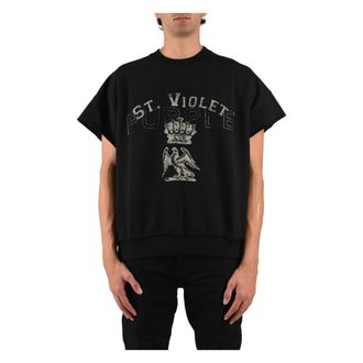 Purple T-shirt Muscle St. Violet Crystals - - Tops - Uomo - Nero - XL