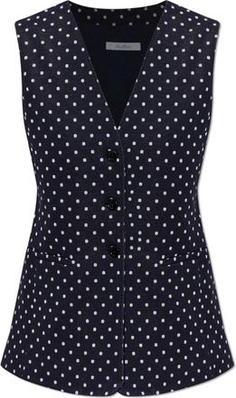 Max Mara Rivolo Vest - Dames - Bodywarmers - Blauw - 2XS - Wol - Jassen