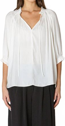 Dex Clothing Soft Pleated Tee In White