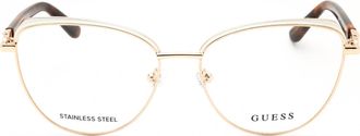 Guess GU2982 Cat Eye Metal Eyeglasses - Gold