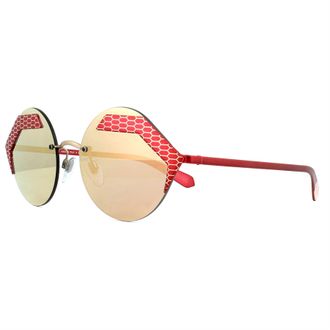 Bulgari Round Womens Violet Pink Rose Gold Sunglasses Metal (archived) - One Size