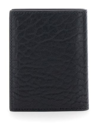 Ferragamo Mens Bi-Fold Wallet Gancini Black Leather Calf