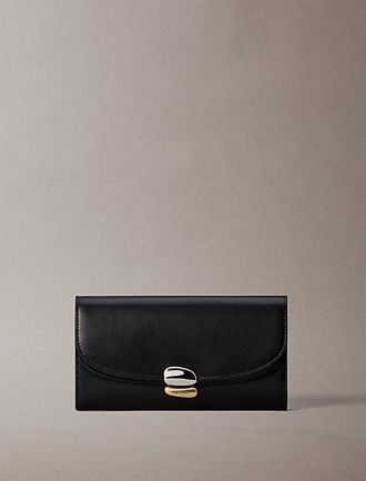 Calvin Klein Cartera Larga De Plegado Triple De Piel