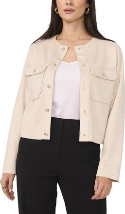 Vince Camuto Raw Edge Oversize Front Pocket Top