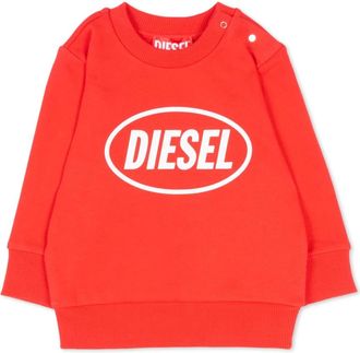 Diesel Kids Sweatshirts, male, Red, 18 M, K405 Round Neck Sweatshirt
