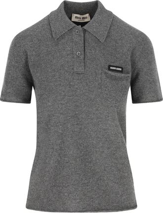 Miu Miu T-shirt con tasca - Grigio