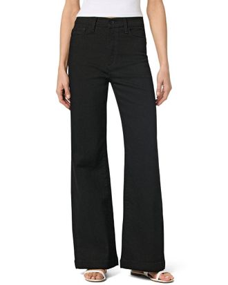 Joe's Joes Jeans Wide Leg Black Rinse Trouser Hem Jean