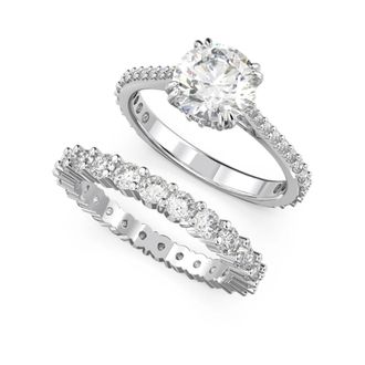 Swarovski Constella Ring Set - Dames - Ringen - Grijs - 60 MM - Accessoires