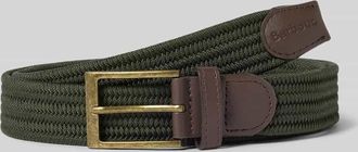 Barbour G&uuml;rtel mit Webmuster Modell NEVIS in Oliv, Gr&ouml;&szlig;e L