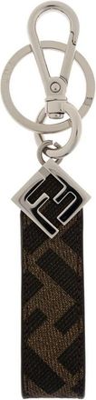 Fendi Squared Ff Canvas Key Ring Accessories