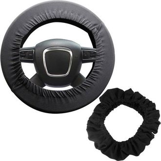 OEM Fundas Universales Para Volante De Coche (2 Unidades), De Tela Oxford, Protector Contra El Polvo, Protecci&oacute;n Y Comodidad (negro)