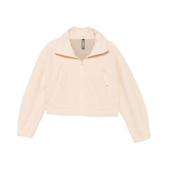 adidas by Stella McCartney Fitness, Dames, Beige, XS, Teddy textuur hoogsluitend jack met rits