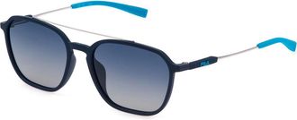 Fila SFI524 Polarized R22P Mens Sunglasses Blue Size 55
