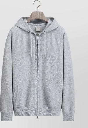 Dior hooded knit top front pockets ribbed trims