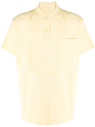 Jacquemus Poloshirt met jacquard - Geel