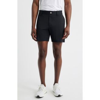 Johnnie-O Fusionn Stretch Nylon Chino Shorts in Black at Nordstrom, Size 32