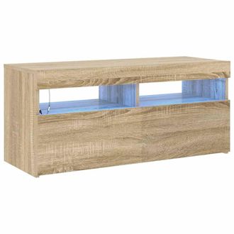 vidaXL Vidaxl - Mueble De Tv Con Luces Led Roble Sonoma 90x35x40 Cm