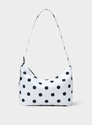 Simons Womens Contrast-dot fabric shoulder bag