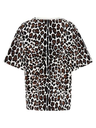 Dolce & Gabbana Leopard Print Logo Plaque T-shirt - Multi