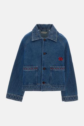 Bode Giacca In Denim Ricamata