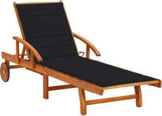 vidaXL Tumbona De Jard&iacute;n Con Coj&iacute;n Madera Maciza De Acacia Vidaxl