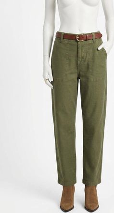 Z Supply Twill Barrel Leg Pants In Olive