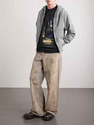 VETEMENTS Paris Tourist Printed Cotton-Jersey T-Shirt