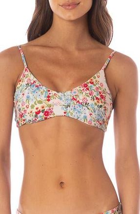 Maaji Love in Bloom Liberties Reversible Bikini Top in Open White at Nordstrom Rack, Size Large