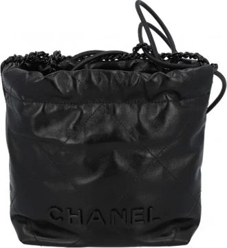 Chanel Pre-owned Leather chanel-bags - Dames - Vintage Tas - Zwart - ONE Size - Leer - Vintage