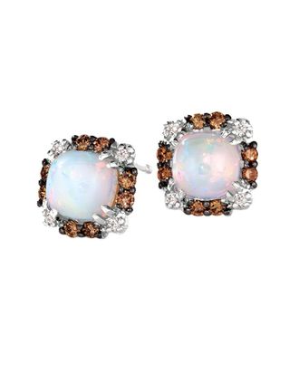 Le Vian 14K 0.84 ct. tw. Diamond & Opal Stud Earrings