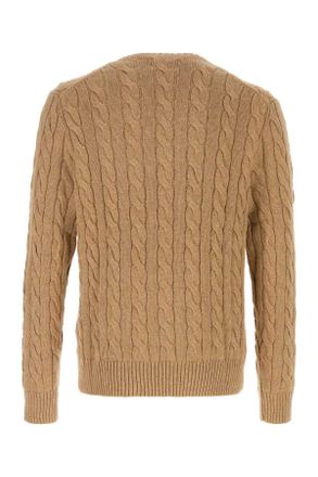 Polo Ralph Lauren Mens Camel Cotton Sweater Camelmelange Exterior: Maglieria