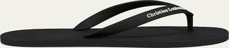 Christian Louboutin Mens The Christian Louboutin Logo Flip-Flops