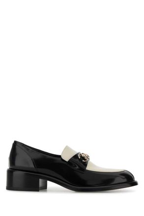 Gucci BlackWhite Leather Loafers