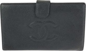 Chanel Pre-owned Vintage Long wallet (bi-fold) - Dames - Vintage Accessoires - Zwart - ONE Size - Vintage