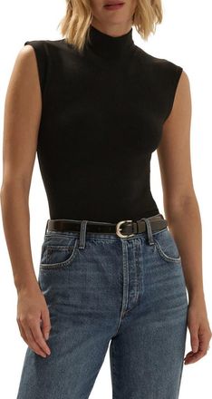 Favorite Daughter Heritage Mock Neck Top in Black at Nordstrom, Size X-Large