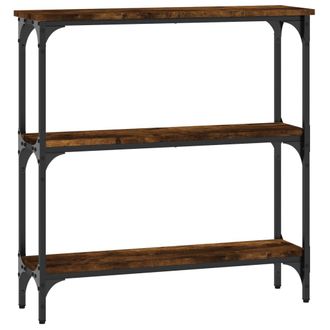 vidaXL Vidaxl - Mesa Consola Madera De Ingenier&iacute;a Roble Ahumado 75x22,5x75 Cm