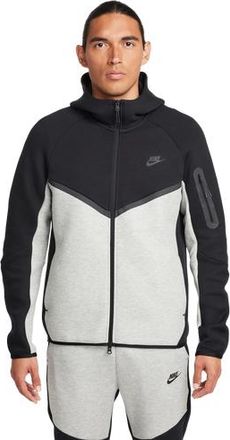 Nike Mens Tech Fleece Full-Zip Windrunner Hoodie - Black/Grey Size 3XL