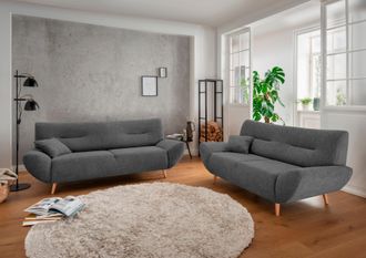 Inosign Polstergarnitur »Drago, modern und zeitlos, aktuelle Formensprache, komfortabel« Set, 3-Sitzer und 2-Sitzer, 2 Stk. tlg. als Sessel/Polsterecke erhält