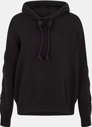 Off-white Mens Relaxed Fit Hooded Neck Sweatshirt - Black - Size: 38
