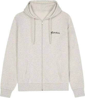Flaneur Fl&acirc;neur, Hoodies & sweatvesten, Heren, Grijs, XL, Katoen, Signature Zip-Up Hoodie